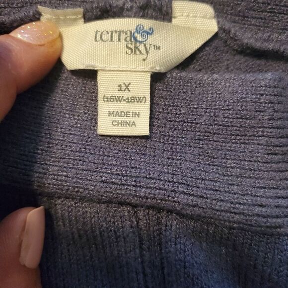Terra Sky dark blue 💙 sweater sz xl - Picture 6 of 7